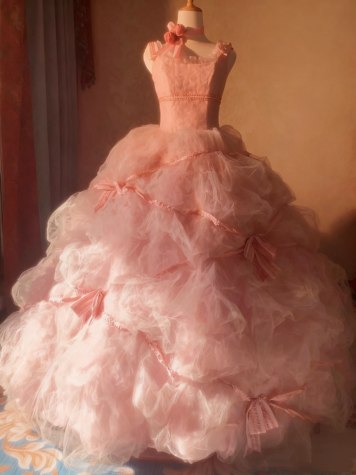 Stunning Prom Dress Spaghetti Straps Tulle Ball Gown Evening Dress Sweet 16 Dress  D3931