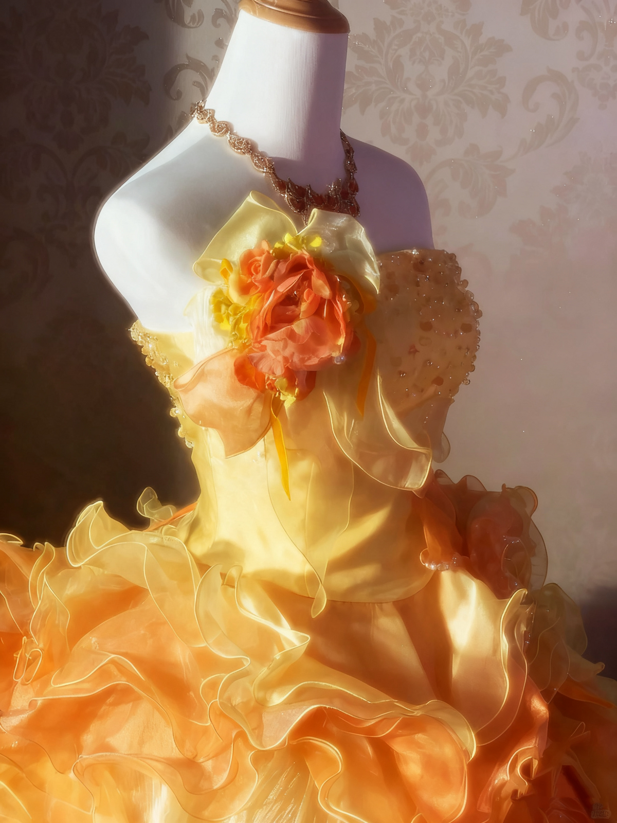 Stunning Prom Dress Strapless Ruffle Tiered Ball Gown Evening Dress Quinceanera Dress  D3933