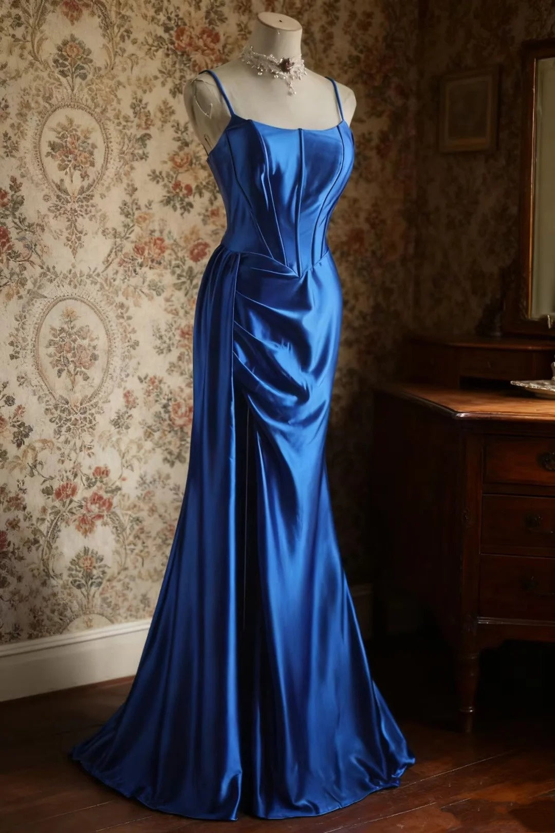 Elegant Prom Dress Spaghetti Straps Pleated Evening Dress Gala Dress Cocktail Dress   D3970