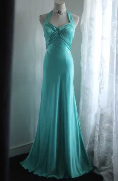 Stunning Prom Dress Halter Floral Evening Dress Birthday Party Dress Gala Dress  D3991
