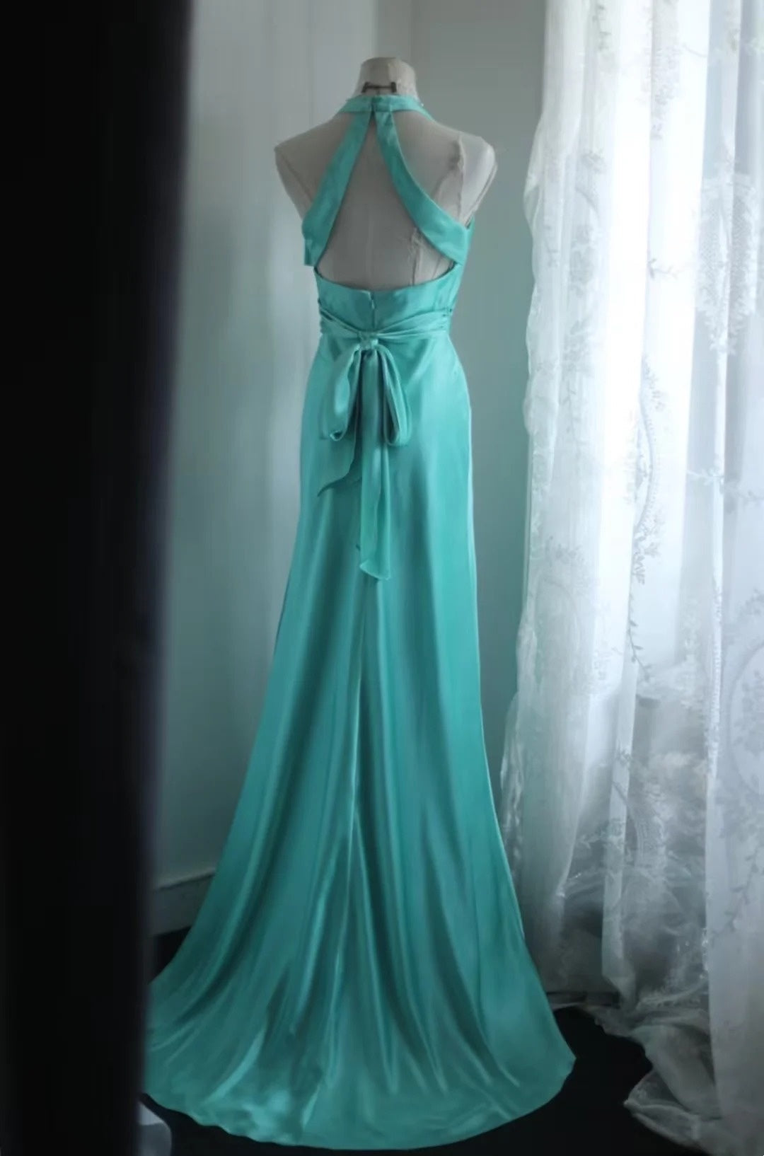 Stunning Prom Dress Halter Floral Evening Dress Birthday Party Dress Gala Dress  D3991