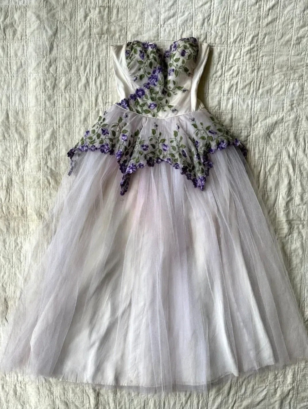 Beauty Prom Dress Sweetheart Floral Tulle Evening Dress Gala Dress Sweet 16 Outfits     D4033