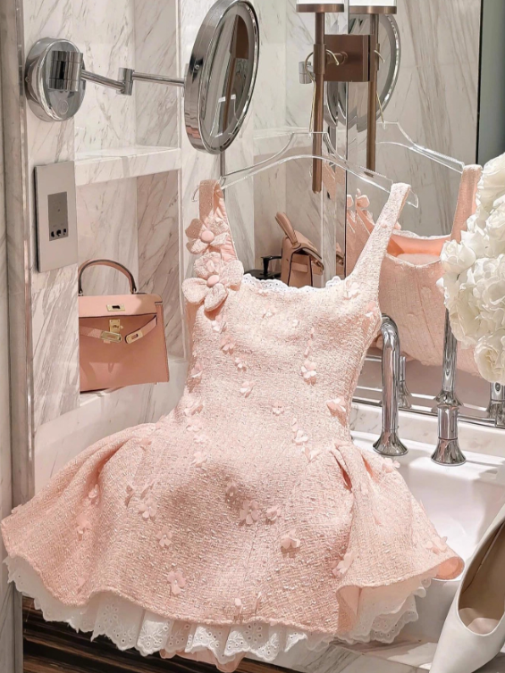 Sweet Homecoming Dress A Line Spaghetti Straps Short Prom Dress Birthday Party Outfits Cocktail Dress  D4054