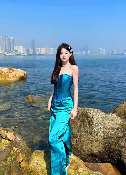 Beauty Prom Dress Sweetheart Fitted Evening Dress Cocktail Dress Birthday Party Outfits     D4059