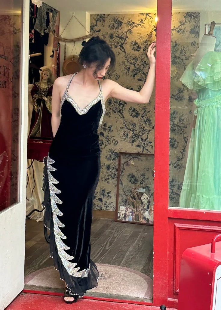 Gorgeous Prom Dress Halter Gala Dress Evening Dress Birthday Party Outfits   D4068