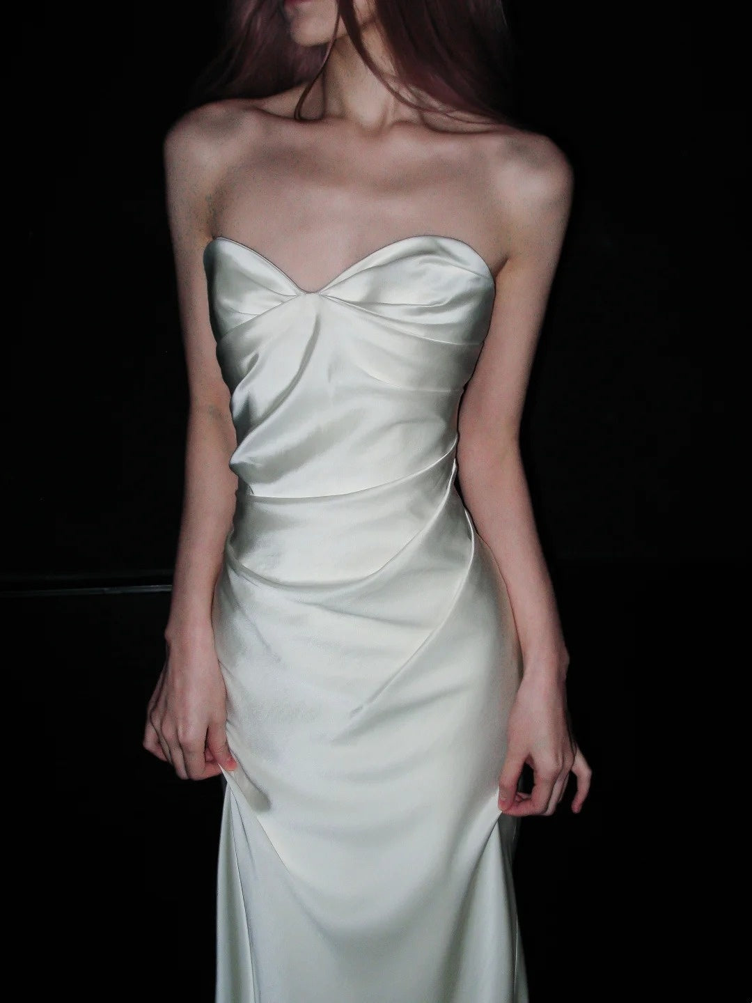 New Design Wedding Dress Sweetheart Pleated Mermaid Wedding Dress     D4075