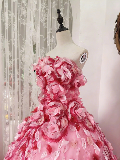 New Design Prom Dress Strapless Ball Gown Birthday Party Outfits Evening Dress Quinceanera Dress    D4090