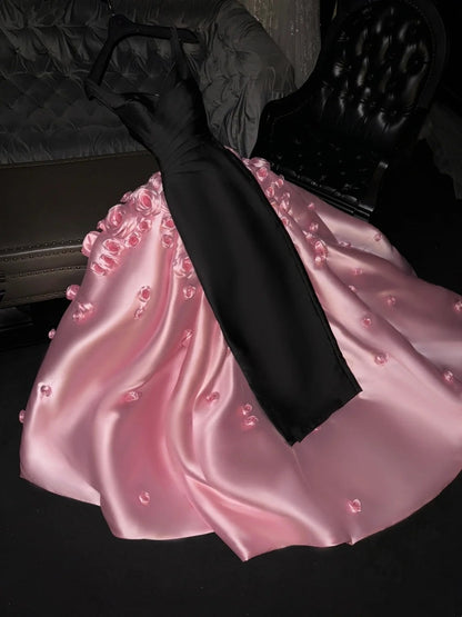 New Design Prom Dress V-neck Pleated Ball Gown Evening Dress Quinceanera Dress       D4157
