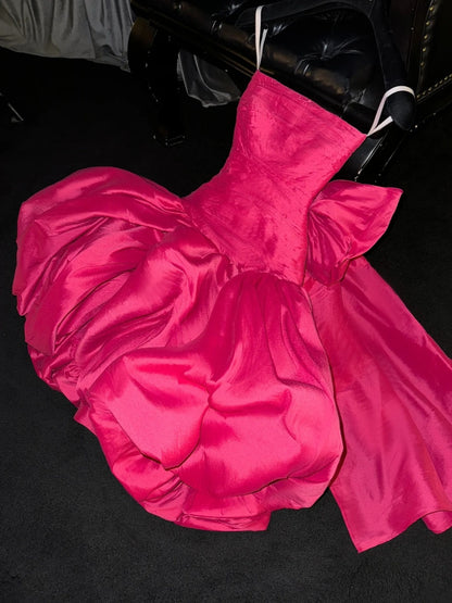 Charming Homecoming Dress Strapless Pleated Short Prom Dress Birthday Party Dress Cocktail Dress    D4158