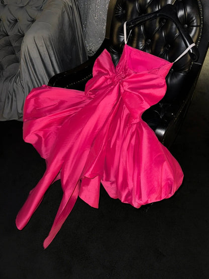 Charming Homecoming Dress Strapless Pleated Short Prom Dress Birthday Party Dress Cocktail Dress    D4158