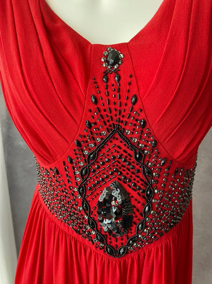 Beauty Short Prom Dress Red Crew Neck Pleated Cocktail Gown Formal Dress  D4170