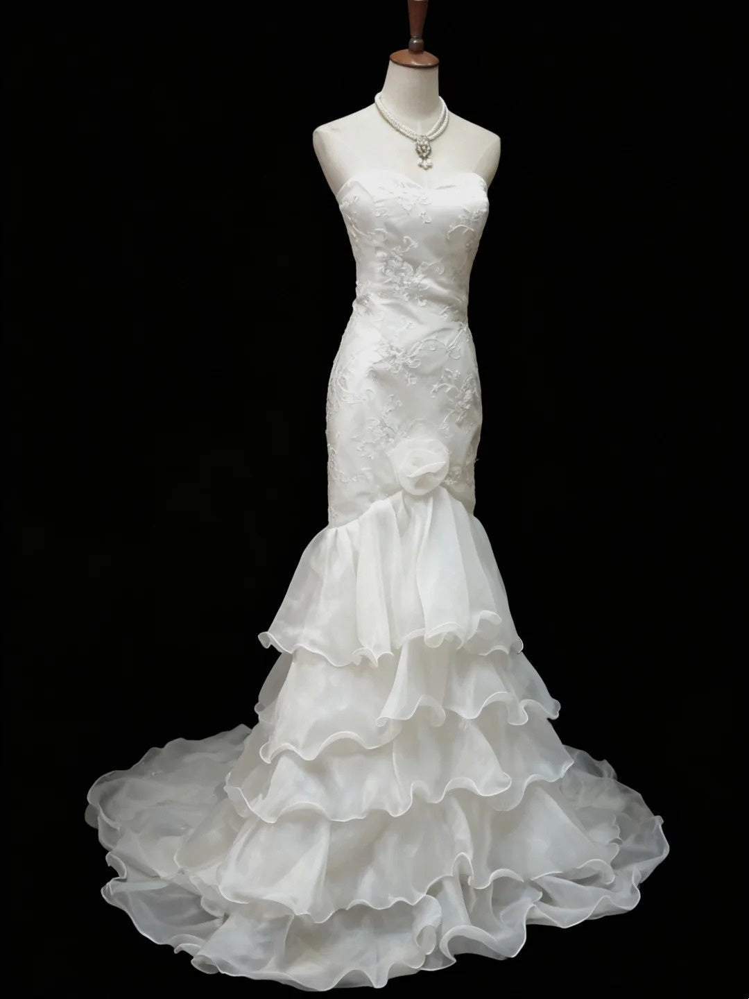 Elegant Wedding Dress Sweetheart Ruffle Mermaid Wedding Dress  D4192