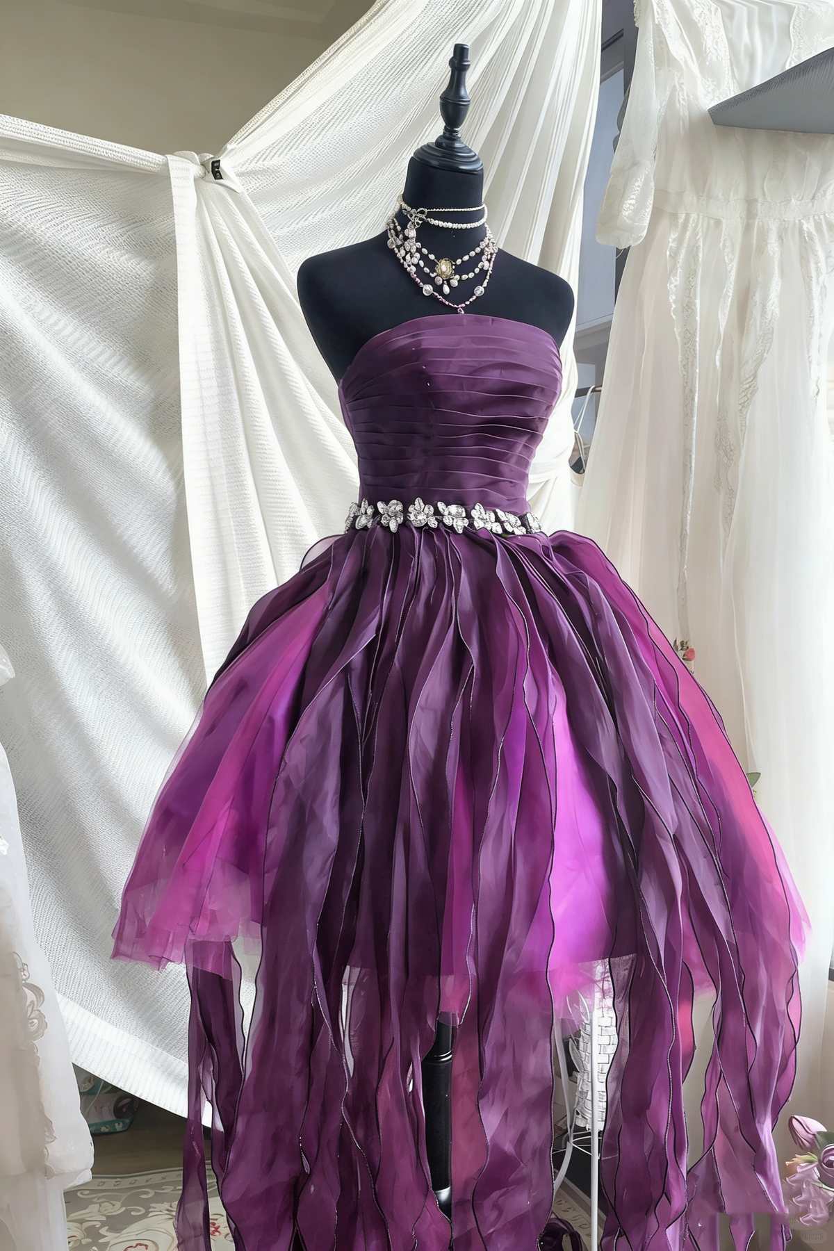 Stunning Homecoming Dress Strapless Pleated Short Prom Dress Birthday Party Dress Cocktail Dress    D4203