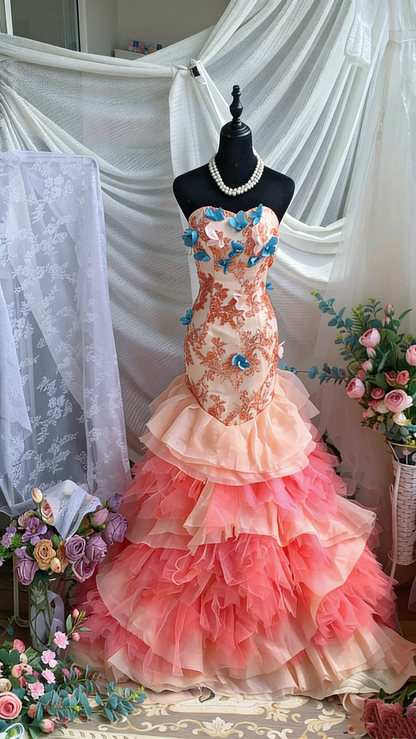 Stunning Prom Dress Sweetheart Tulle Mermaid Gala Dress Evening Dress Formal Dress  D4206