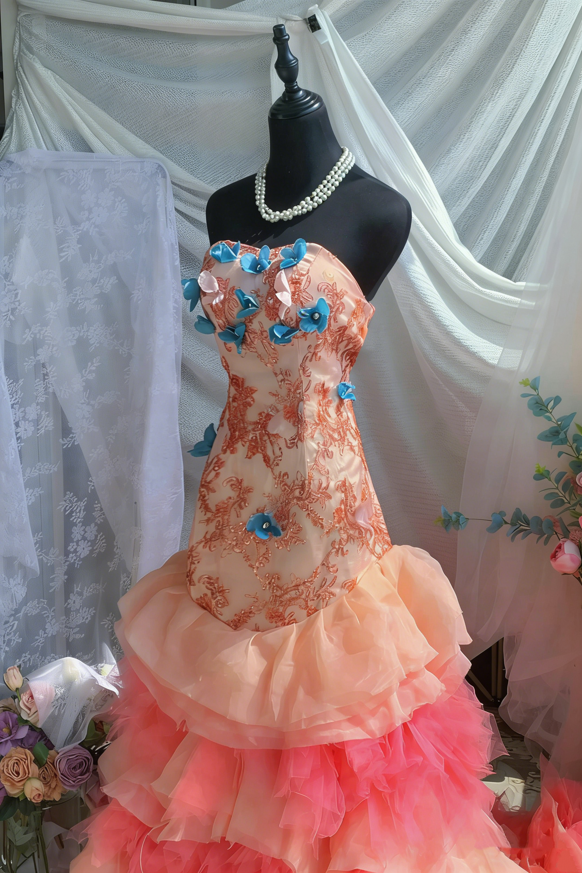 Stunning Prom Dress Sweetheart Tulle Mermaid Gala Dress Evening Dress Formal Dress  D4206