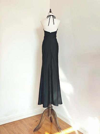 Minimalist Prom Dress Halter Gala Dress Evening Dress Formal Dress  D4210