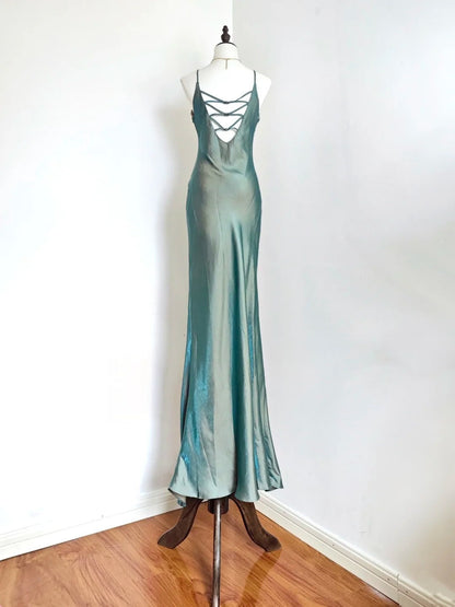 Elegant Prom Dress Spaghetti Straps Backless Gala Dress Evening Dress Formal Dress  D4212