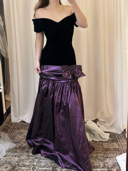 Elegant Prom Dress Off Shoulder Pleated Mermaid Gala Dress Evening Dress Formal Dress  D4215