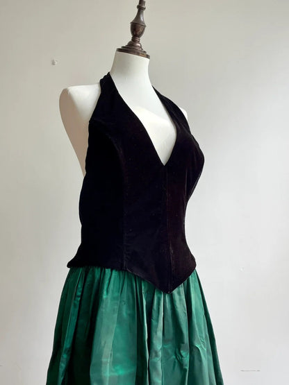 Elegant Prom Dress Halter Pleated Gala Dress Evening Dress Formal Dress  D4221