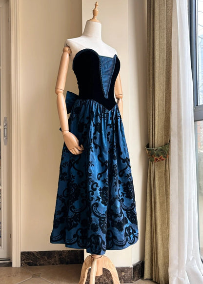 New Arrival Prom Dress Strapless Pleated Print Gala Dress Evening Dress Formal Dress  D4223