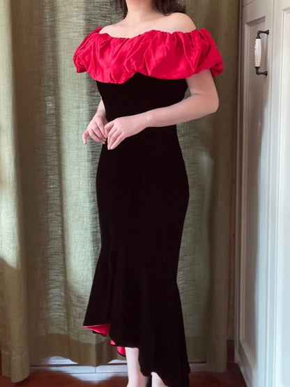 Minimalist Prom Dress Off Shoulder Mermaid Evening Dress Gala Dress Formal Dress  D4227