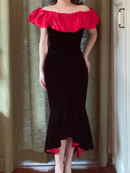 Minimalist Prom Dress Off Shoulder Mermaid Evening Dress Gala Dress Formal Dress  D4227
