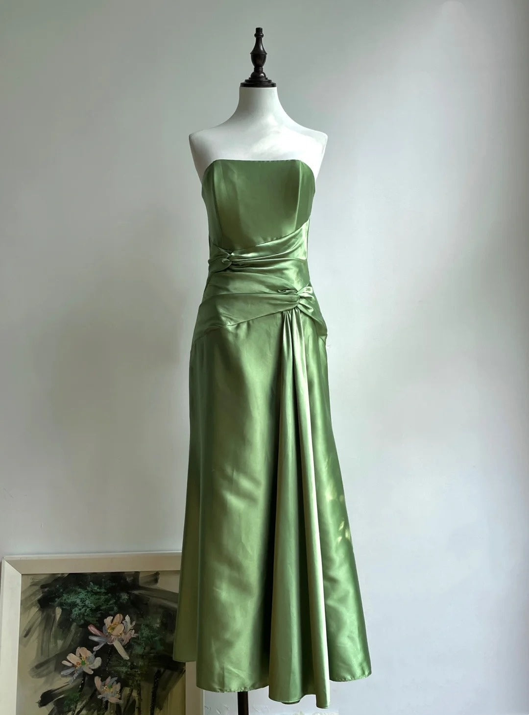 Minimalist Prom Dress Strapless Pleated Gala Dress Evening Dress Formal Dress  D4229