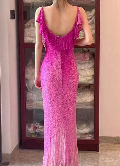 New Design Prom Dress Spaghetti Straps Evening Dress Gala Dress Birthday Party Dress  D4232