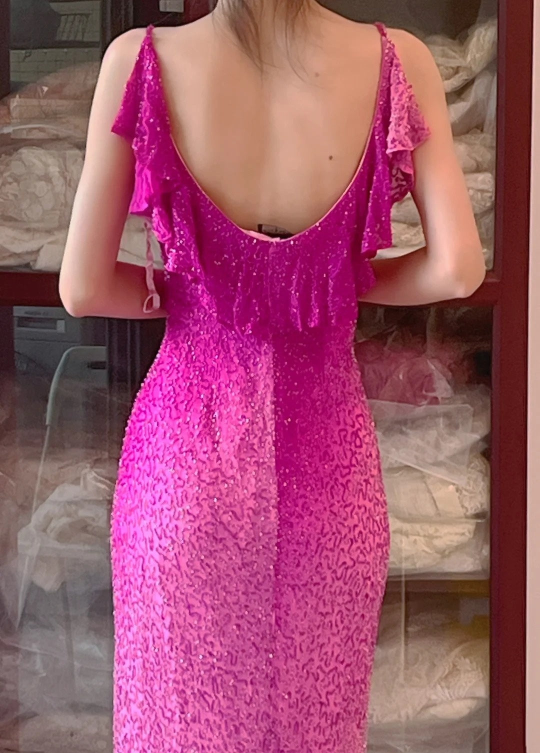 New Design Prom Dress Spaghetti Straps Evening Dress Gala Dress Birthday Party Dress  D4232