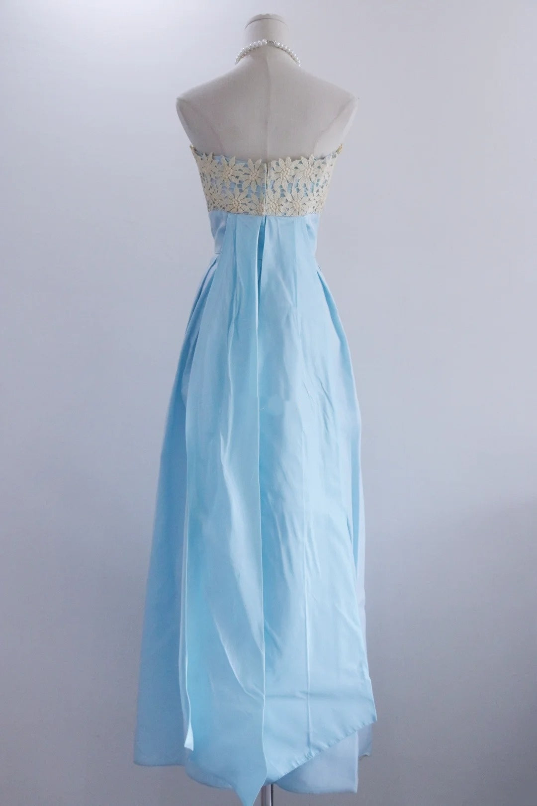New Arrival Prom Dress Baby Bule Strapless Pleated Evening Dress Birthday Party Dress Formal Dress  D4257