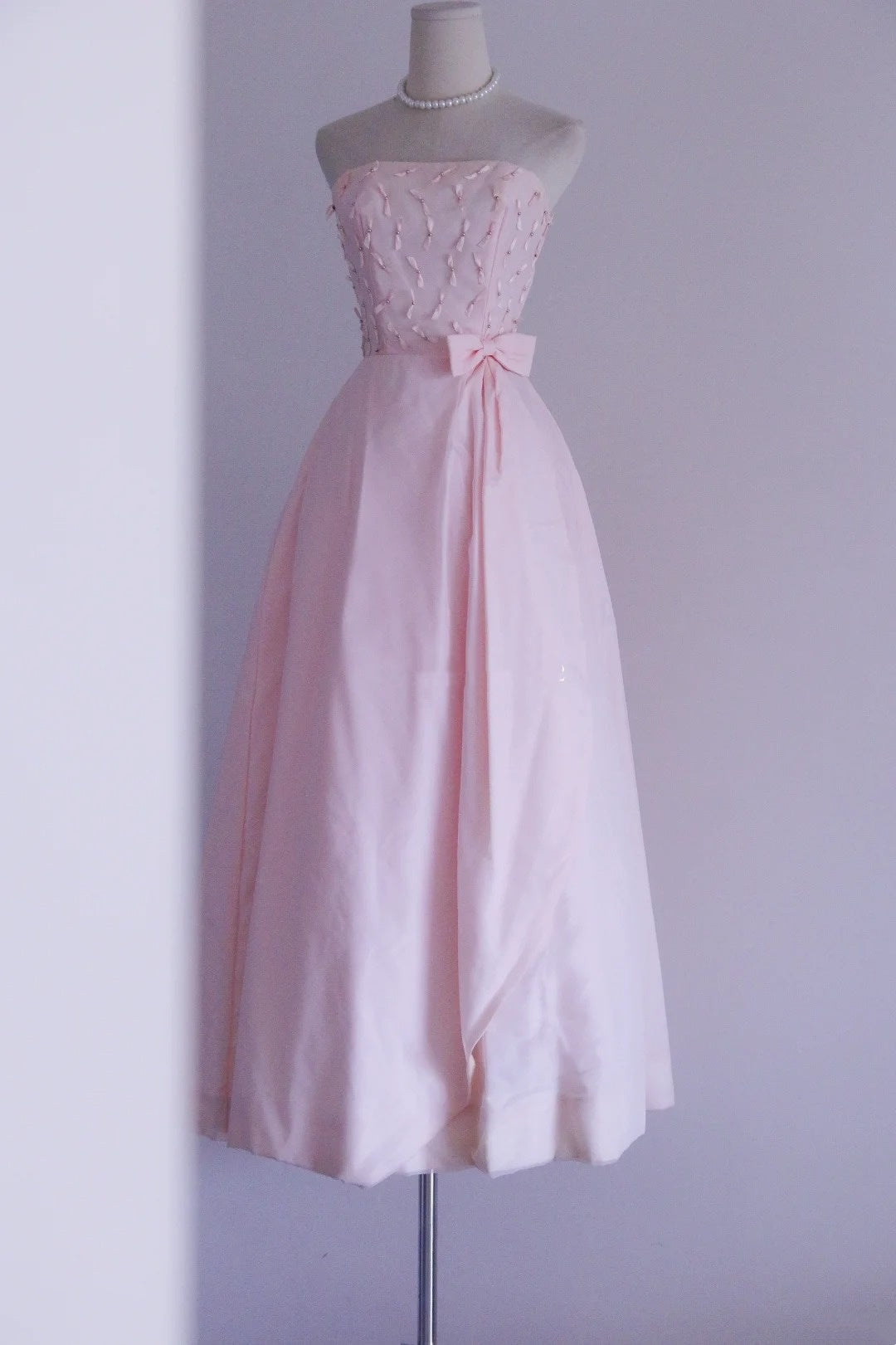 New Arrival Prom Dress Light Pink Strapless Pleated Evening Dress Birthday Party Dress Formal Dress  D4258