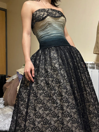 New Arrival Prom Dress Strapless Pleated Formal Dress Evening Dress Gala Dress  D4276