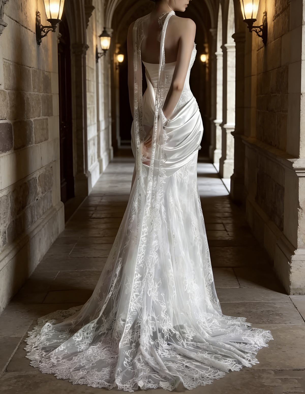 New Arrival Wedding Dress Sweetheart Pleated Lace Wedding Dress   D4313
