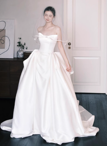 New Arrival Wedding Dress Strapless Pleated Wedding Dresses   D4324