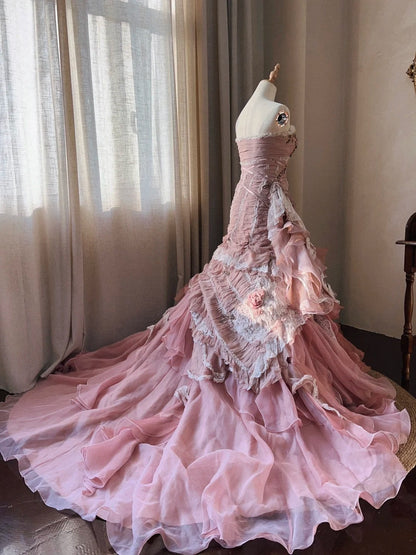 Beauty Prom Dress Sweetheart Ruffle Pleated Quinceanera Dress Ball Gown Evening Dress      D4349
