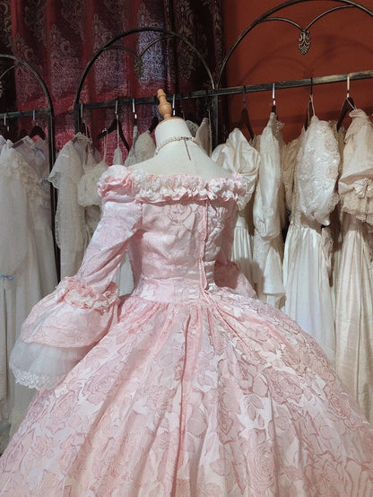 Stunning Prom Dress Light Pink Crew Neck Pleated Evening Dress Quinceanera Dress Ball Gown      D4371