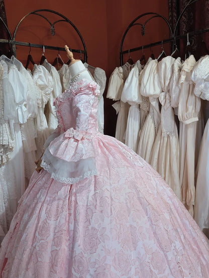 Stunning Prom Dress Light Pink Crew Neck Pleated Evening Dress Quinceanera Dress Ball Gown      D4371