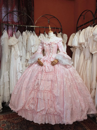 Stunning Prom Dress Light Pink Crew Neck Pleated Evening Dress Quinceanera Dress Ball Gown      D4371