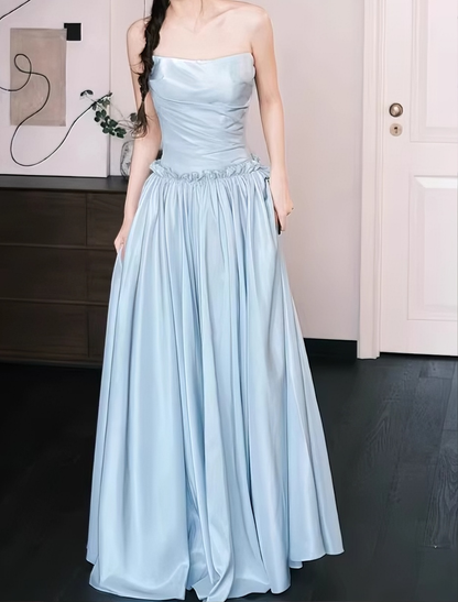 Stunning Prom Dress Strapless Pleated Gala Dress Formal Dress Evening Dress   D4388