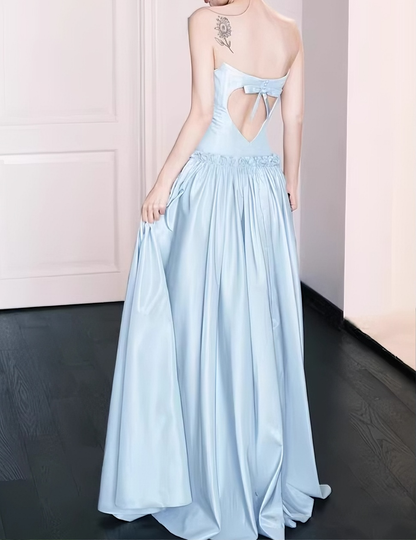Stunning Prom Dress Strapless Pleated Gala Dress Formal Dress Evening Dress   D4388