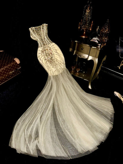 New Design Prom Dress Sweetheart Tulle Mermaid Birthday Party Dress Gala Dress Evening Dress   D4402