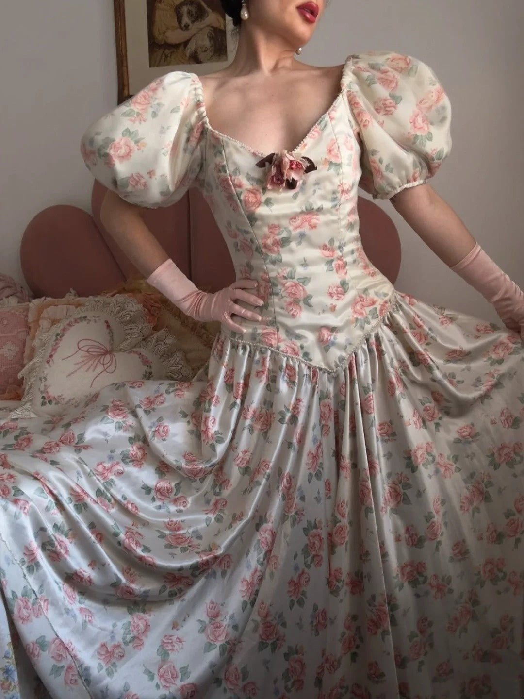 Elegant Prom Dress Off Shoulder Pleated Print Gala Dress Evening Dress Formal Dress   D4421