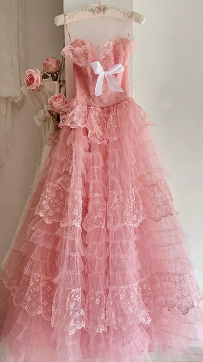 Sweet Prom Dress Strapless Tulle Gala Dress Evening Dress Formal Dress   D4422