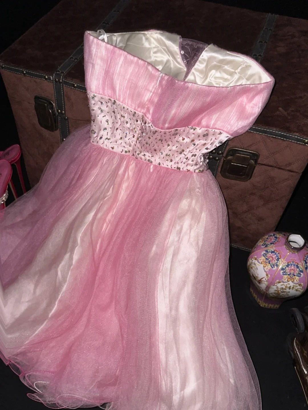 Sweet Homecoming Dress Sweetheart Pleated Tulle Short Prom Dress Birthday Party Outfits    D4437