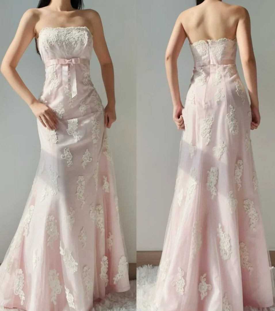 Beauty Prom Dress Strapless Tulle Gala Dress Evening Dress Formal Dress   D4438