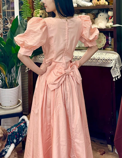 Sweet Prom Dress V-neck Pleated Birthday Party Dress Evening Dress Formal Dress   D4451