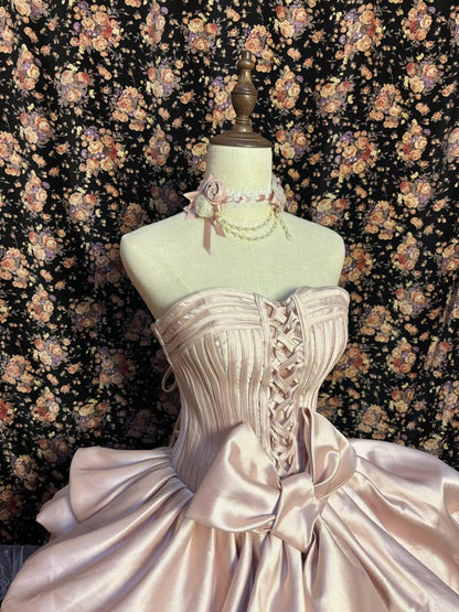 Elegant Prom Dress Sweetheart Pleated Evening Dress Quinceanera Dress Ball Gown      D4455