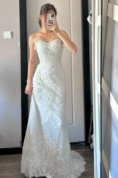 Elegant Wedding Dress Sweetheart Fitted Wedding Dress  D4497