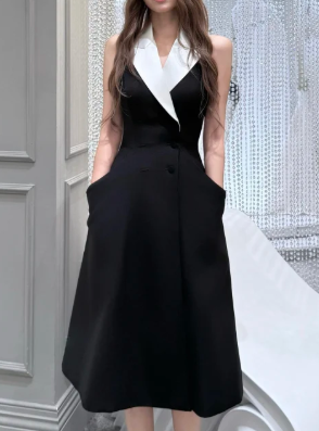Minimalist Prom Dress V-neck Slit Gala Dress Evening Dress Formal Dress  D4503