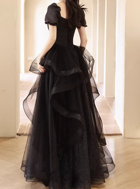New Arrival Prom Dress V-neck Pleated Tulle Gala Dress Evening Dress Formal Dress  D4505